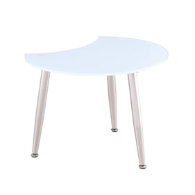 Chintaly Imports White Glass Cocktail Table