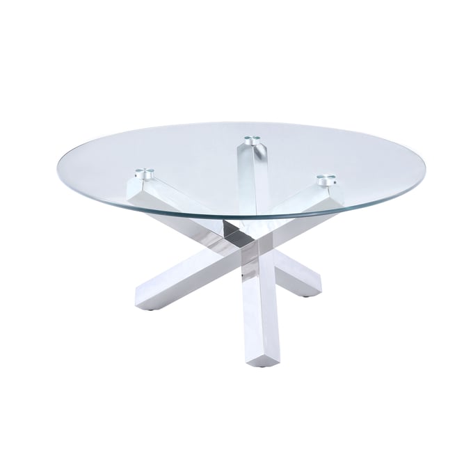 Chintaly Imports Round 3pc Coffee Table Set CHF-9008-OCT-S1