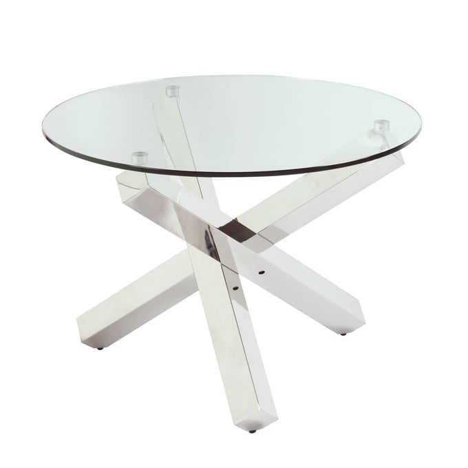 Chintaly Imports Contemporary Round Lamp Table CHF-9008-LT