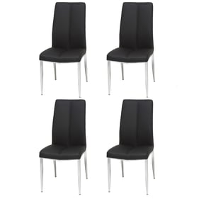 4 Chintaly Imports Abigail Black Dining Side Chairs