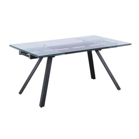 Chintaly Imports Aida Clear Matte Black Dining Table