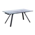 Contemporary Dining Table w/ Extendable Glass Top