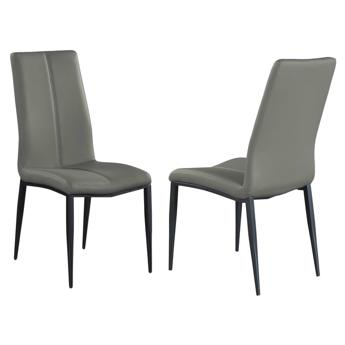 4 Chintaly Imports Alexandra Grey Dining Side Chairs CHF-ALEXANDRA-SC-GRY