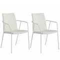 Contemporary White Upholstered Arm Chair - 2 per box