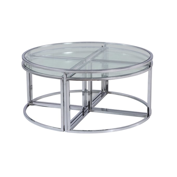 Chintaly Imports Ariel Modern 5pc Nesting Cocktail Table Set CHF-ARIEL-CT-NST