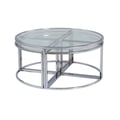 Nesting Cocktail Table Glass Top & Steel frames