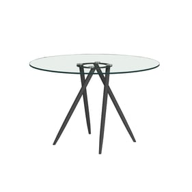 Chintaly Imports Beatriz Matte Black Round Dining Table