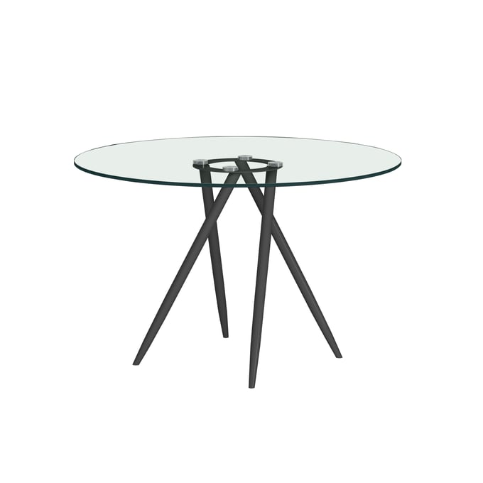 Chintaly Imports Beatriz Matte Black Round Dining Table CHF-BEATRIZ-DT-BLK