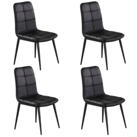 4 Chintaly Imports Beatriz Matte Black Side Chairs