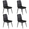 Tufted Back Side Chair w/ Steel Legs - 4 Per Box