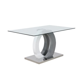 Chintaly Imports Becky White Grey Dining Table