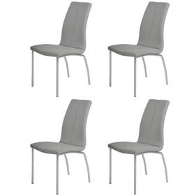 4 Chintaly Imports Becky Grey Curved Back Side Chairs