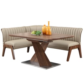 Chintaly Imports Bethany Taupe Walnut 2pc Dining Set