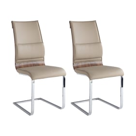 2 Chintaly Imports Bethany Taupe Bucket Side Chairs