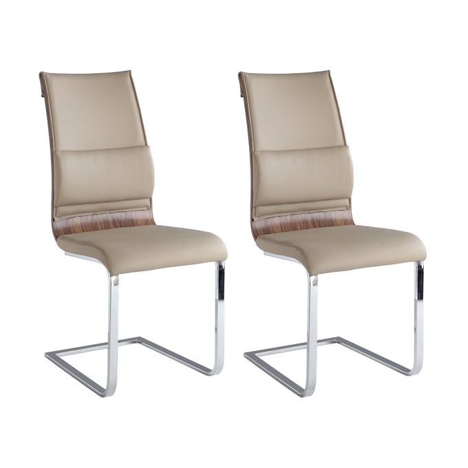 2 Chintaly Imports Bethany Taupe Bucket Side Chairs CHF-BETHANY-SC-TPE