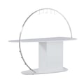 Rounded Teardrop Moon Bar Top w/ Stemware Storage