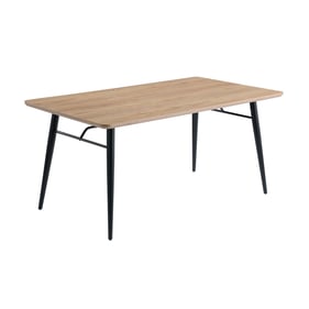 Chintaly Imports Bridget Oak Matte Black Dining Table