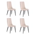 Modern Contour Back Side Chair w/ Steel Legs - 4 per box