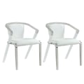 Modern Arm Chair w/ Steel & Solid Acrylic Frame - 2 per box