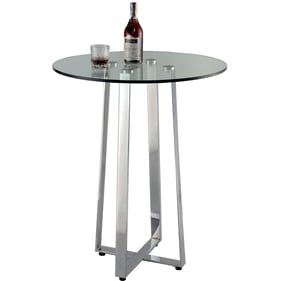 Chintaly Imports Chambers Chrome Counter Height Table