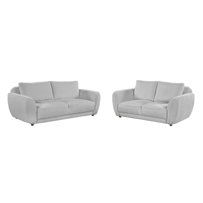 Chintaly Imports Charleston Grey 2pc Living Room Set CHF-CHARLESTON-2PC-GRY