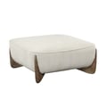 Modern Oversized Ottoman w/ Wooden Legs