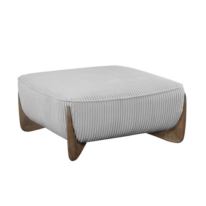 Chintaly Imports Charleston Grey Oversized Ottoman CHF-CHARLESTON-OT-GRY