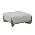 Modern Oversized Ottoman w/ Wooden Legs