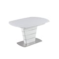 Contemporary White Motion-Extendable Dining Table