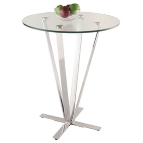 Chintaly Imports Cortland Chrome Counter Height Table