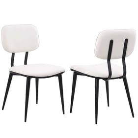 2 Chintaly Imports Daphne White Side Chairs