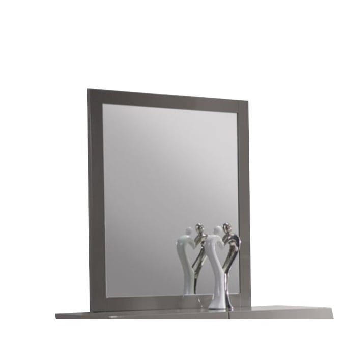 Chintaly Imports Delhi Gloss Grey Dresser Accent Mirror CHF-DELHI-MIR