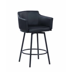 Chintaly Imports Demi Black Swivel Counter Height Stool