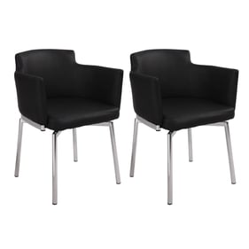 2 Chintaly Imports Dusty Black Swivel Arm Chairs