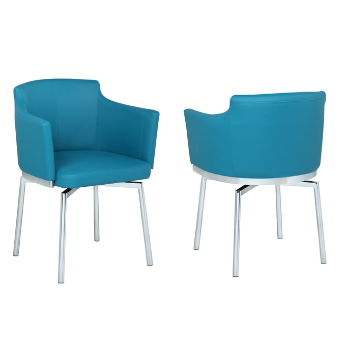 2 Chintaly Imports Dusty Turquoise Club Arm Chairs CHF-DUSTY-AC-TQE-KD