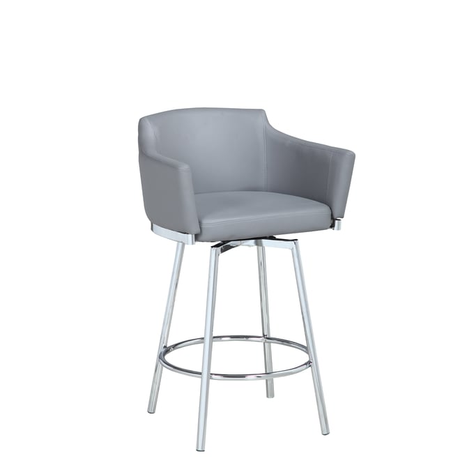 Chintaly Imports Dusty Grey Swivel Bar Stool CHF-DUSTY-BS-GRY