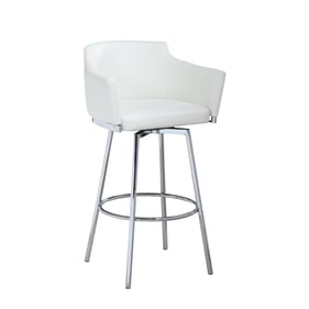 Chintaly Imports Dusty White Swivel Club Counter Stool