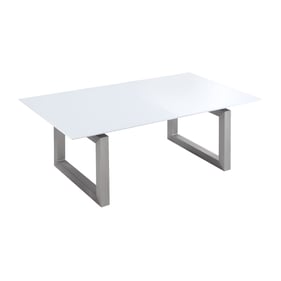 Chintaly Imports Ebony Gloss White Extendable Dining Table