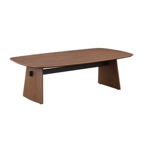 Chintaly Imports Eden Walnut Matte Black Cocktail Table