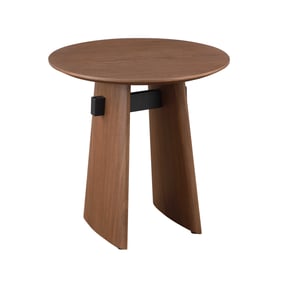 Chintaly Imports Eden Walnut Matte Black Lamp Table