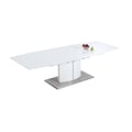 Extendable Wooden Dining Table w/ Steel Base Plate