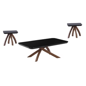 Chintaly Imports Emily Gloss Black 3pc Coffee Table Set