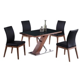 Chintaly Imports Emma Black 5pc Dining Room Set