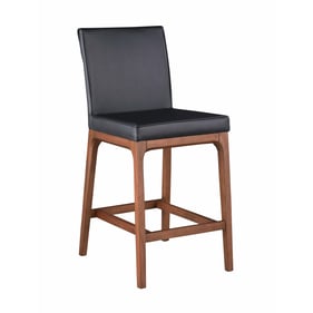 Chintaly Imports Emma Black Low Back Counter Stool