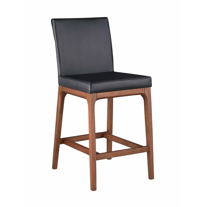 Chintaly Imports Emma Black Low Back Counter Stool CHF-EMMA-CS-WAL-BLK