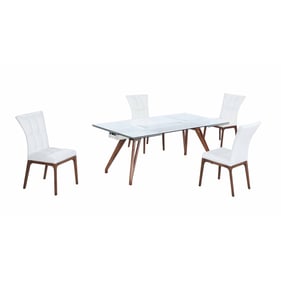 Chintaly Imports Erika Peggy White 5pc Dining Room Set