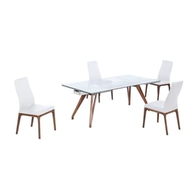 Chintaly Imports Erika Rosario White 5pc Dining Room Set