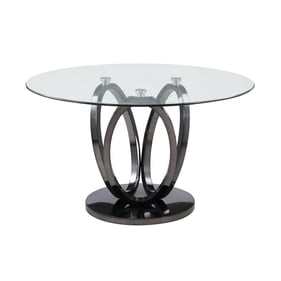 Chintaly Imports Evelyn Clear Graphite Dining Table