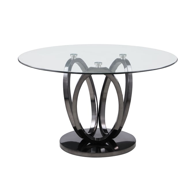 Chintaly Imports Evelyn Graphite 3 Ring Pedestal CHF-EVELYN-DT-BKC-M