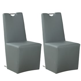 2 Chintaly Imports Evie Grey Dining Side Chairs